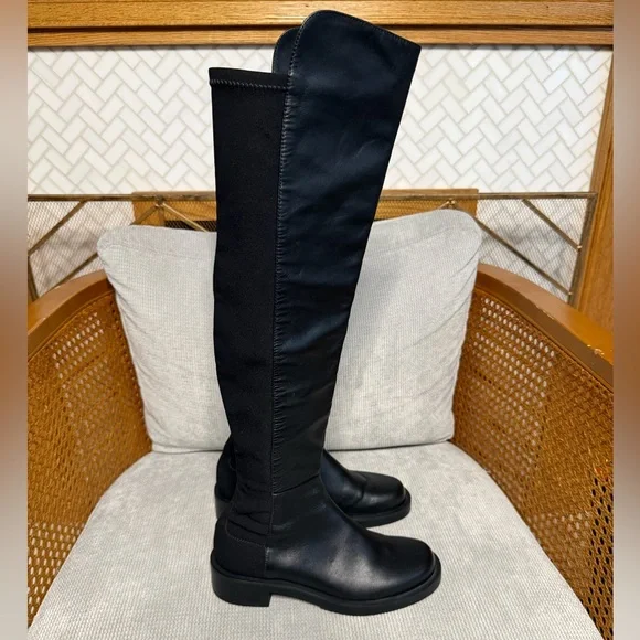 Stuart Weitzman 5050 Bold Over the Knee Boot Black